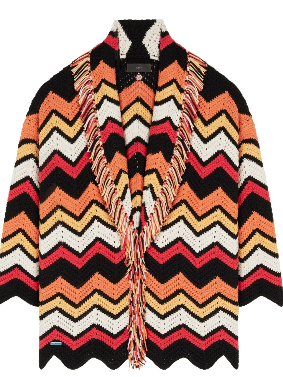 Affordable Women knit Kaleidoscopic Alanui chevron cardigan 0720